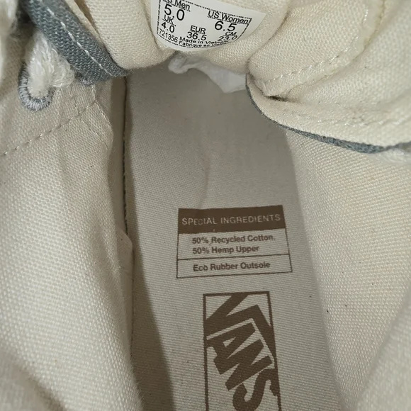 Vans Gray and White High-Top Sneakers - Picture 6 of 6